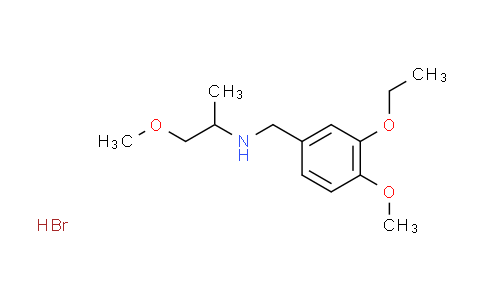 CAS No. 1609407-53-5, N-(3-ethoxy-4-methoxybenzyl)-1-methoxy-2-propanamine hydrobromide