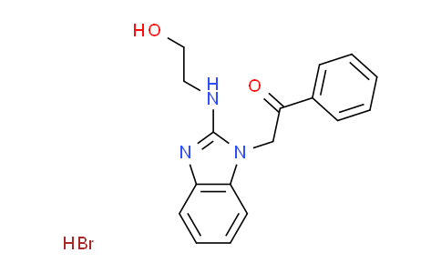 CAS No. 174312-21-1, 2-{2-[(2-hydroxyethyl)amino]-1H-benzimidazol-1-yl}-1-phenylethanone hydrobromide