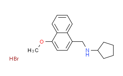 CAS No. 1983847-85-3, N-[(4-methoxy-1-naphthyl)methyl]cyclopentanamine hydrobromide