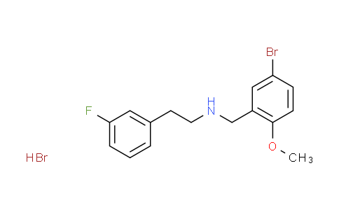 CAS No. 1609409-20-2, N-(5-bromo-2-methoxybenzyl)-2-(3-fluorophenyl)ethanamine hydrobromide