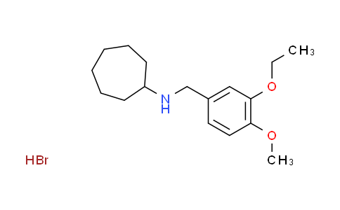 CAS No. 1986483-85-5, N-(3-ethoxy-4-methoxybenzyl)cycloheptanamine hydrobromide