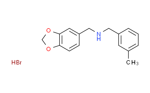 CAS No. 1609400-39-6, (1,3-benzodioxol-5-ylmethyl)(3-methylbenzyl)amine hydrobromide