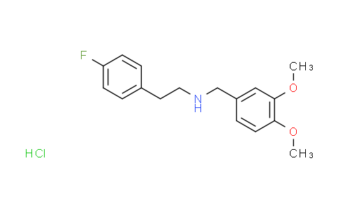 CAS No. 1185293-53-1, N-(3,4-dimethoxybenzyl)-2-(4-fluorophenyl)ethanamine hydrochloride