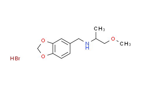 CAS No. 1609396-57-7, N-(1,3-benzodioxol-5-ylmethyl)-1-methoxy-2-propanamine hydrobromide