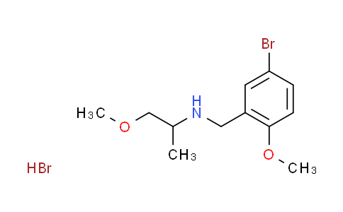 CAS No. 1609403-35-1, N-(5-bromo-2-methoxybenzyl)-1-methoxy-2-propanamine hydrobromide