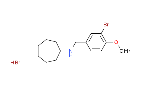 CAS No. 1609408-84-5, N-(3-bromo-4-methoxybenzyl)cycloheptanamine hydrobromide
