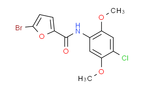 CAS No. 314022-39-4, 5-bromo-N-(4-chloro-2,5-dimethoxyphenyl)-2-furamide