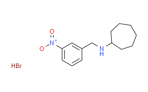 CAS No. 1609396-16-8, N-(3-nitrobenzyl)cycloheptanamine hydrobromide