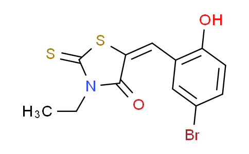 CAS No. 313470-10-9, (5E)-5-(5-bromo-2-hydroxybenzylidene)-3-ethyl-2-thioxo-1,3-thiazolidin-4-one
