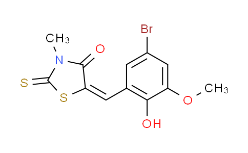 CAS No. 326019-49-2, (5E)-5-(5-bromo-2-hydroxy-3-methoxybenzylidene)-3-methyl-2-thioxo-1,3-thiazolidin-4-one