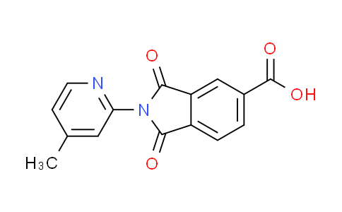 CAS No. 328549-49-1, 2-(4-methylpyridin-2-yl)-1,3-dioxoisoindoline-5-carboxylic acid