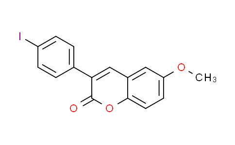 CAS No. 419540-74-2, 3-(4-iodophenyl)-6-methoxy-2H-chromen-2-one