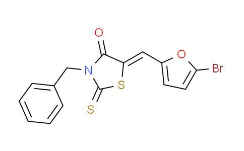 CAS No. 851304-82-0, (5Z)-3-benzyl-5-[(5-bromo-2-furyl)methylene]-2-thioxo-1,3-thiazolidin-4-one