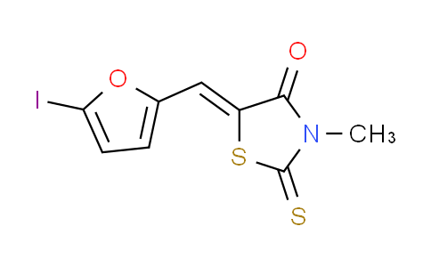 CAS No. 851305-01-6, (5Z)-5-[(5-iodo-2-furyl)methylene]-3-methyl-2-thioxo-1,3-thiazolidin-4-one