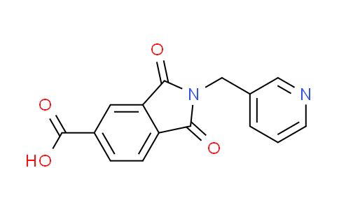 CAS No. 348125-25-7, 1,3-dioxo-2-(pyridin-3-ylmethyl)isoindoline-5-carboxylic acid