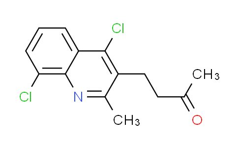 CAS No. 64375-69-5, 4-(4,8-dichloro-2-methylquinolin-3-yl)butan-2-one