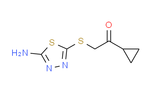 CAS No. 309283-44-1, 2-[(5-amino-1,3,4-thiadiazol-2-yl)thio]-1-cyclopropylethanone