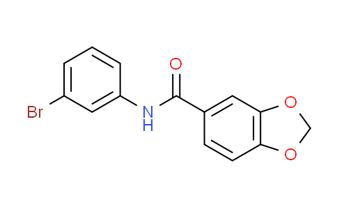 CAS No. 349114-14-3, N-(3-bromophenyl)-1,3-benzodioxole-5-carboxamide