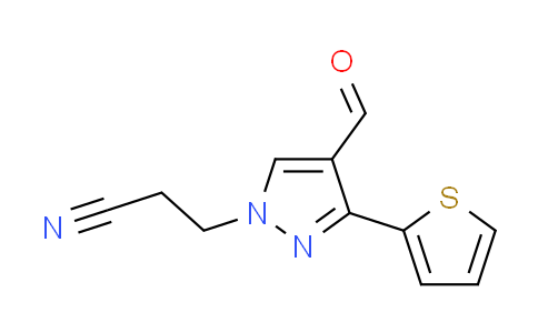 CAS No. 372107-06-7, 3-[4-formyl-3-(2-thienyl)-1H-pyrazol-1-yl]propanenitrile