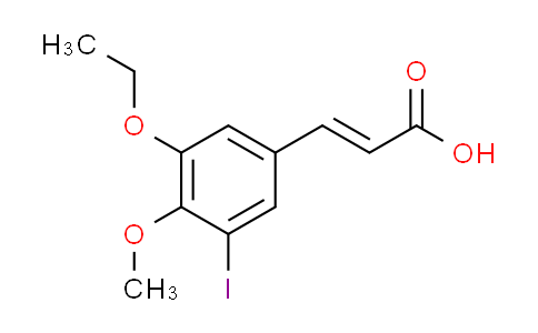 CAS No. 340216-06-0, (2E)-3-(3-ethoxy-5-iodo-4-methoxyphenyl)acrylic acid