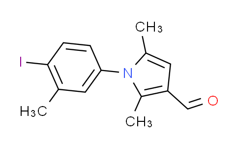 CAS No. 423750-08-7, 1-(4-iodo-3-methylphenyl)-2,5-dimethyl-1H-pyrrole-3-carbaldehyde