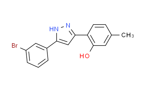 CAS No. 423753-91-7, 2-[5-(3-bromophenyl)-1H-pyrazol-3-yl]-5-methylphenol