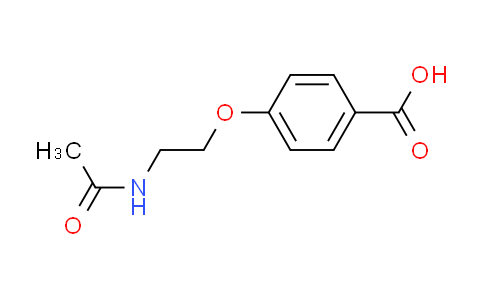 CAS No. 297137-62-3, 4-[2-(acetylamino)ethoxy]benzoic acid