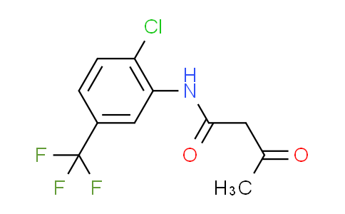 CAS No. 585-97-7, N-[2-chloro-5-(trifluoromethyl)phenyl]-3-oxobutanamide