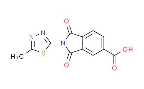 CAS No. 384795-95-3, 2-(5-methyl-1,3,4-thiadiazol-2-yl)-1,3-dioxoisoindoline-5-carboxylic acid