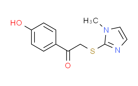 CAS No. 313666-46-5, 1-(4-hydroxyphenyl)-2-[(1-methyl-1H-imidazol-2-yl)thio]ethanone
