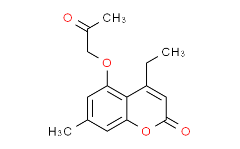 CAS No. 314742-55-7, 4-ethyl-7-methyl-5-(2-oxopropoxy)-2H-chromen-2-one
