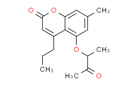 CAS No. 314742-59-1, 7-methyl-5-(1-methyl-2-oxopropoxy)-4-propyl-2H-chromen-2-one