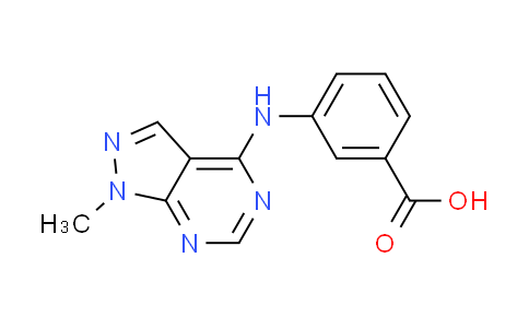 CAS No. 361986-58-5, 3-[(1-methyl-1H-pyrazolo[3,4-d]pyrimidin-4-yl)amino]benzoic acid