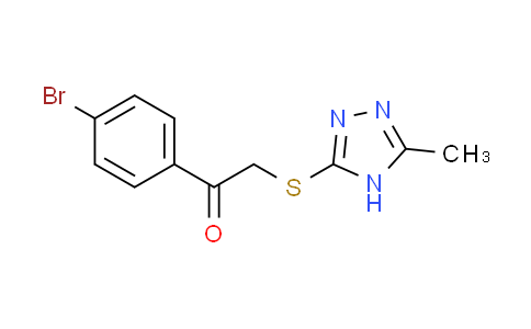 CAS No. 37664-35-0, 1-(4-bromophenyl)-2-[(5-methyl-4H-1,2,4-triazol-3-yl)thio]ethanone