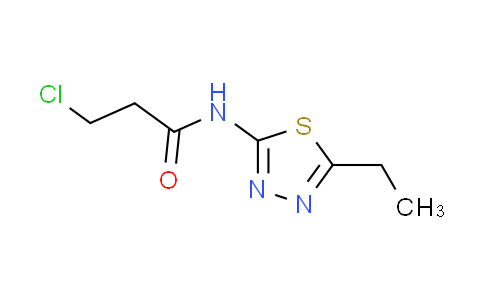 CAS No. 391864-01-0, 3-chloro-N-(5-ethyl-1,3,4-thiadiazol-2-yl)propanamide