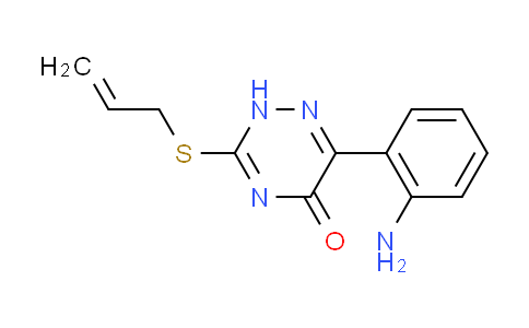 CAS No. 353516-57-1, 3-(allylthio)-6-(2-aminophenyl)-1,2,4-triazin-5(2H)-one