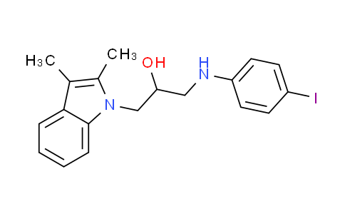 CAS No. 315248-20-5, 1-(2,3-dimethyl-1H-indol-1-yl)-3-[(4-iodophenyl)amino]propan-2-ol
