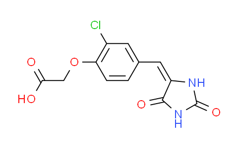 CAS No. 392696-01-4, {2-chloro-4-[(E)-(2,5-dioxoimidazolidin-4-ylidene)methyl]phenoxy}acetic acid