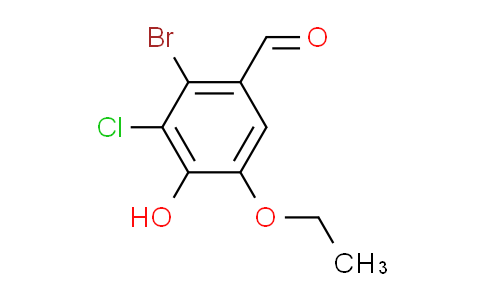 CAS No. 597545-04-5, 2-bromo-3-chloro-5-ethoxy-4-hydroxybenzaldehyde