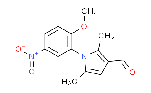 CAS No. 590395-50-9, 1-(2-methoxy-5-nitrophenyl)-2,5-dimethyl-1H-pyrrole-3-carbaldehyde
