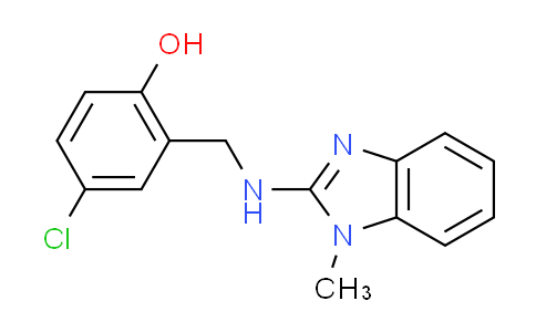 CAS No. 364742-46-1, 4-chloro-2-{[(1-methyl-1H-benzimidazol-2-yl)amino]methyl}phenol