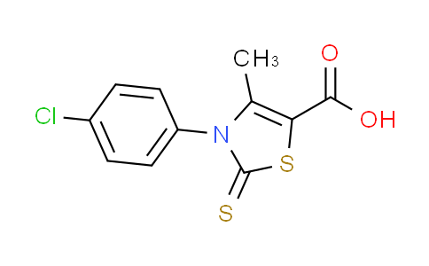 CAS No. 488804-08-6, 3-(4-chlorophenyl)-4-methyl-2-thioxo-2,3-dihydro-1,3-thiazole-5-carboxylic acid