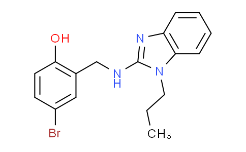 CAS No. 384351-72-8, 4-bromo-2-{[(1-propyl-1H-benzimidazol-2-yl)amino]methyl}phenol