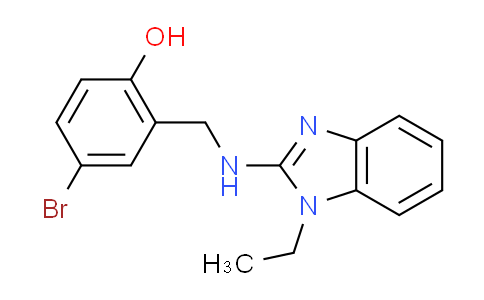 CAS No. 364748-24-3, 4-bromo-2-{[(1-ethyl-1H-benzimidazol-2-yl)amino]methyl}phenol