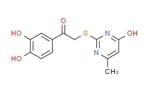 CAS No. 429649-34-3, 1-(3,4-dihydroxyphenyl)-2-[(4-hydroxy-6-methylpyrimidin-2-yl)thio]ethanone