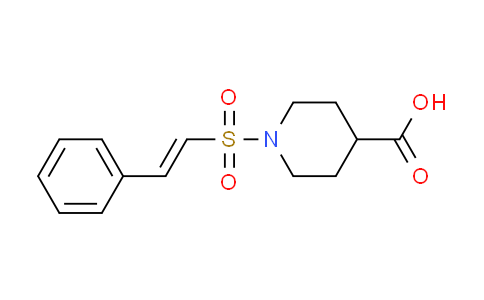 CAS No. 260441-69-8, 1-{[(E)-2-phenylvinyl]sulfonyl}piperidine-4-carboxylic acid