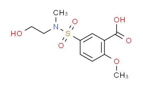 CAS No. 327093-76-5, 5-{[(2-hydroxyethyl)(methyl)amino]sulfonyl}-2-methoxybenzoic acid