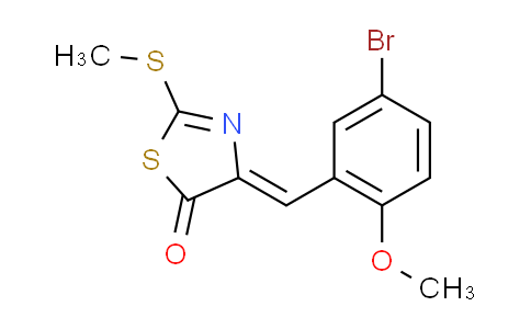 CAS No. 430459-57-7, (4Z)-4-(5-bromo-2-methoxybenzylidene)-2-(methylthio)-1,3-thiazol-5(4H)-one