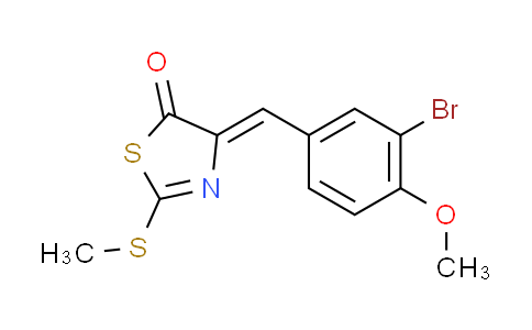 CAS No. 430464-08-7, (4Z)-4-(3-bromo-4-methoxybenzylidene)-2-(methylthio)-1,3-thiazol-5(4H)-one
