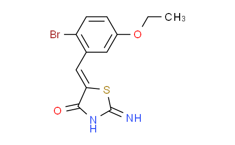 CAS No. 430464-20-3, (5Z)-5-(2-bromo-5-ethoxybenzylidene)-2-imino-1,3-thiazolidin-4-one